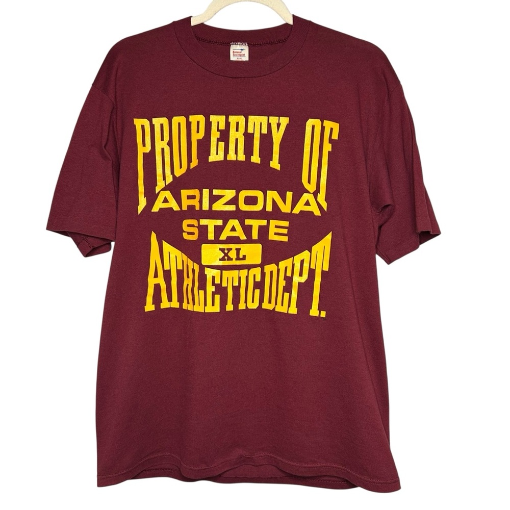 VINTAGE | 1980s National Screenprint ASU Athletic Department Graphic Tee - Sz XL